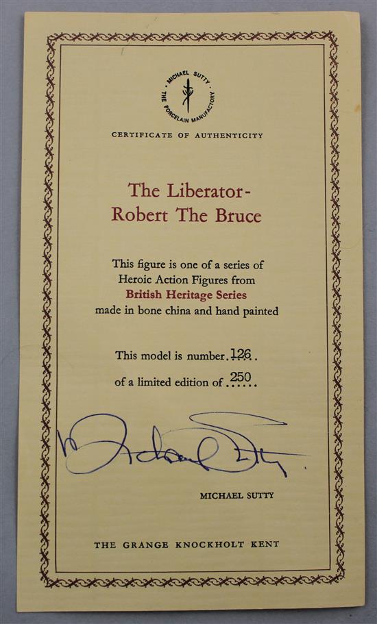 A Michael J. Sutty group The Liberator - Robert The Bruce, 27cm